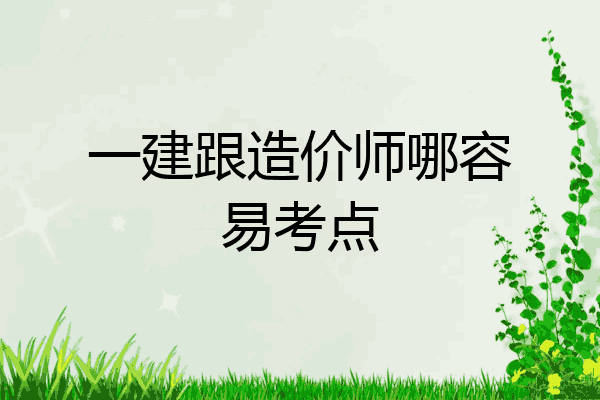 一建跟造价师哪容易考点