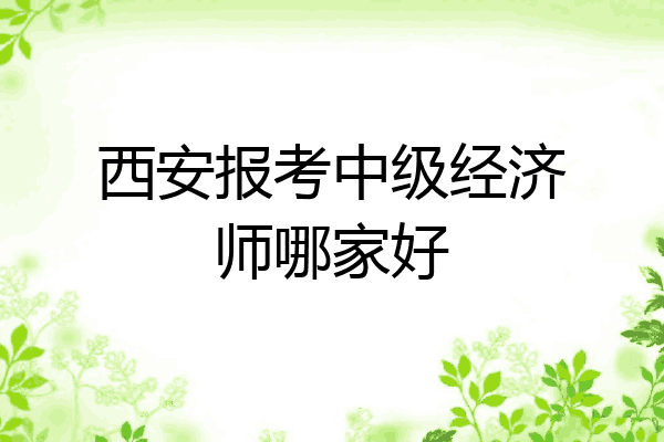 西安报考中级经济师哪家好