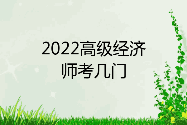 2022高级经济师考几门