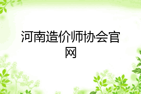 河南造价师协会官网