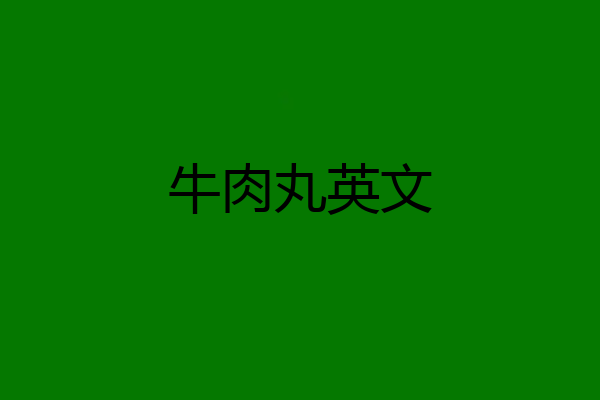 牛肉丸英文