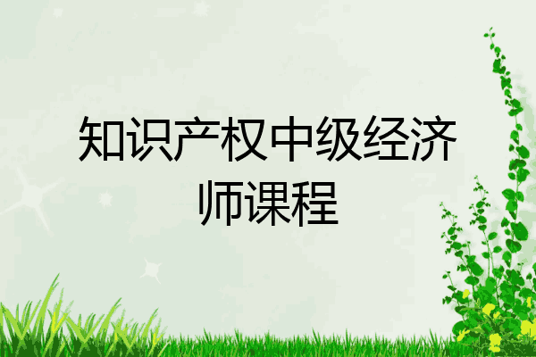 知识产权中级经济师课程