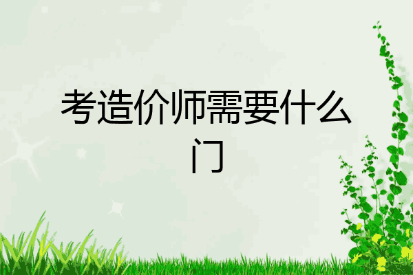考造价师需要什么门