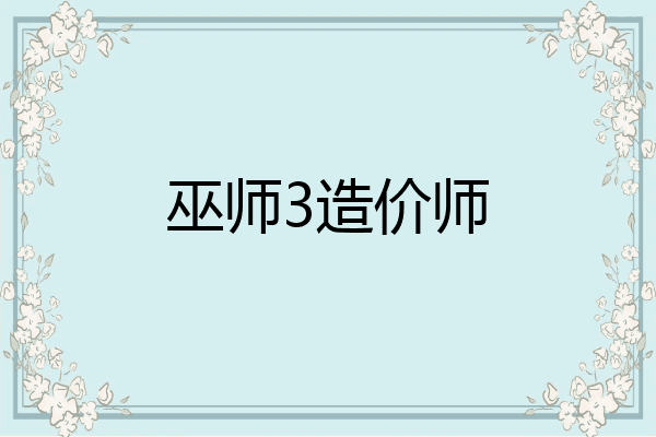 巫师3造价师