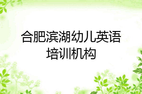 合肥滨湖幼儿英语培训机构
