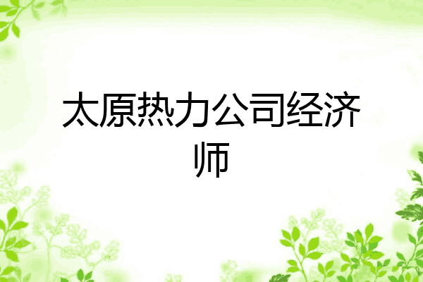太原热力公司经济师