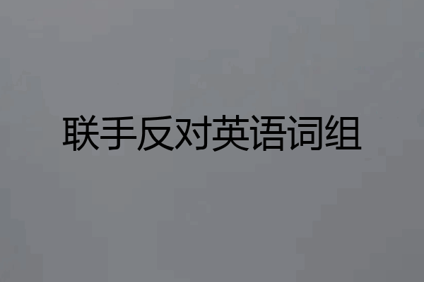 联手反对英语词组