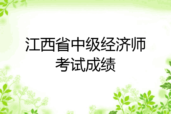江西省中级经济师考试成绩