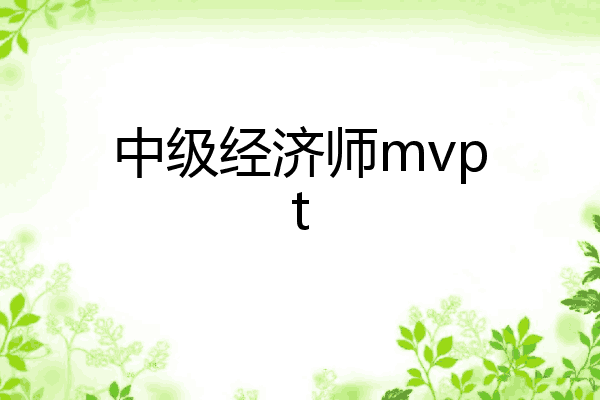 中级经济师mvpt