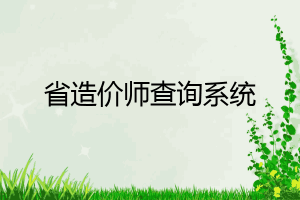 省造价师查询系统
