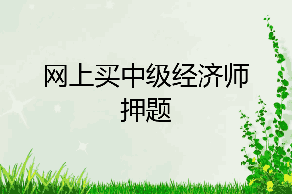 网上买中级经济师押题