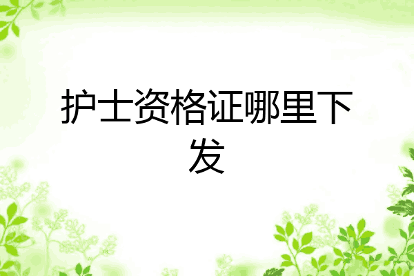 护士资格证哪里下发