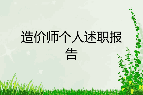造价师个人述职报告
