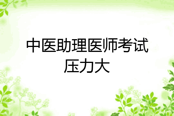 中医助理医师考试压力大