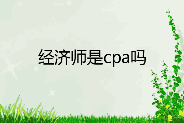 经济师是cpa吗