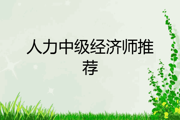 人力中级经济师推荐