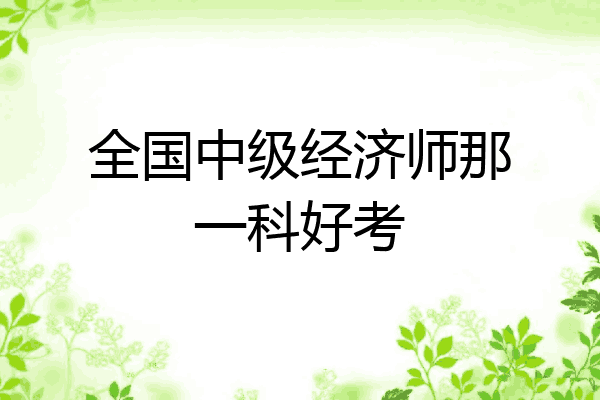 全国中级经济师那一科好考