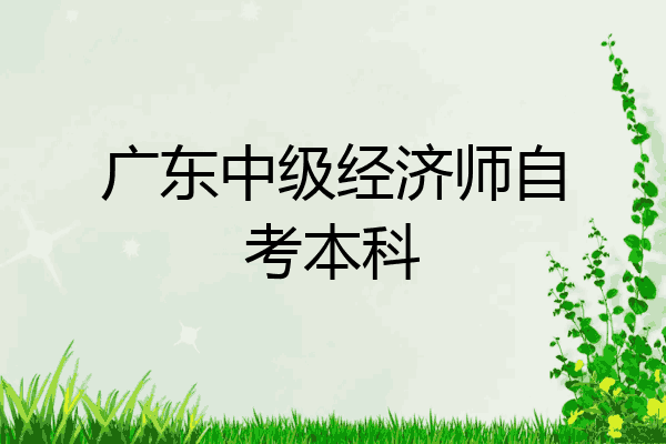 广东中级经济师自考本科