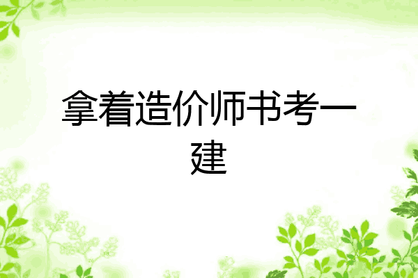 拿着造价师书考一建