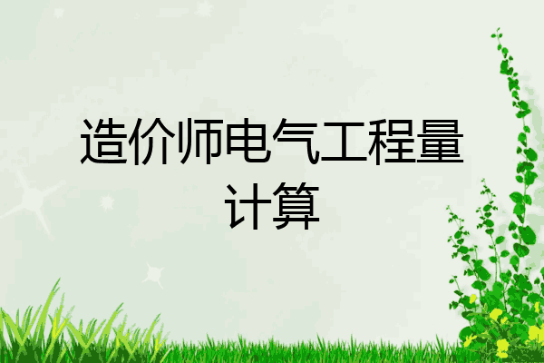 造价师电气工程量计算