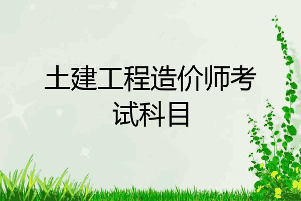 土建工程造价师考试科目