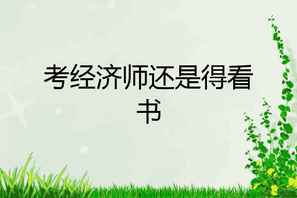 考经济师还是得看书