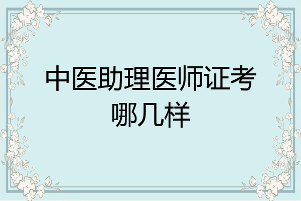 中医助理医师证考哪几样