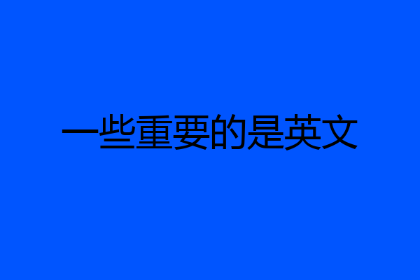一些重要的是英文