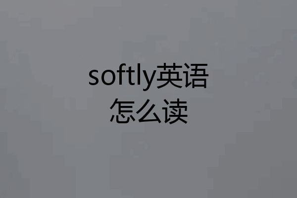 softly英语怎么读