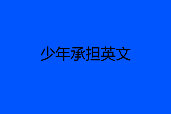 少年承担英文