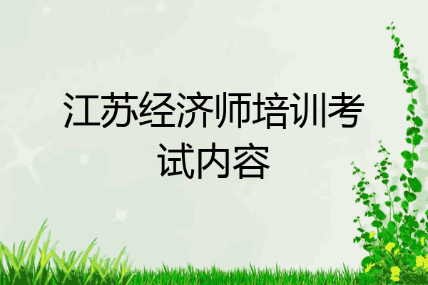 江苏经济师培训考试内容