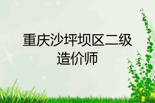 重庆沙坪坝区二级造价师