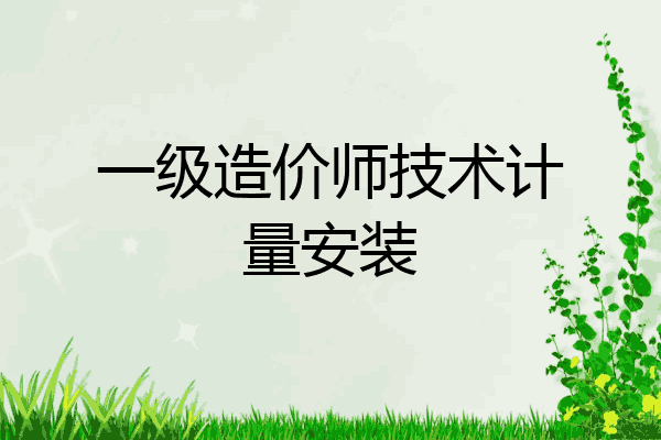 一级造价师技术计量安装