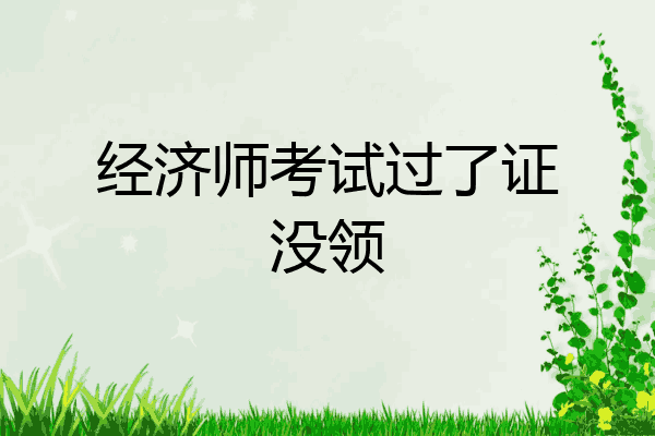 经济师考试过了证没领
