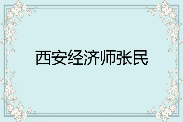 西安经济师张民