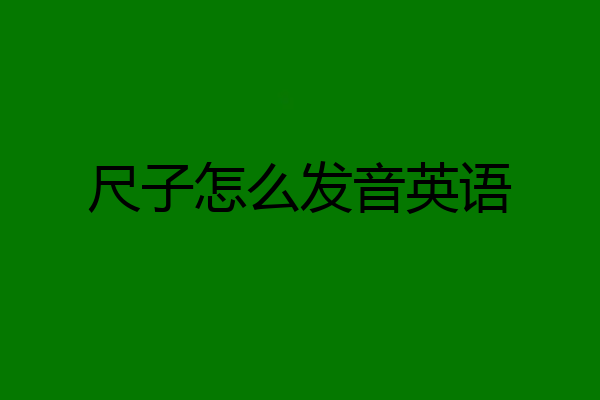 尺子怎么发音英语