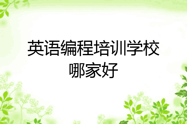 英语编程培训学校哪家好
