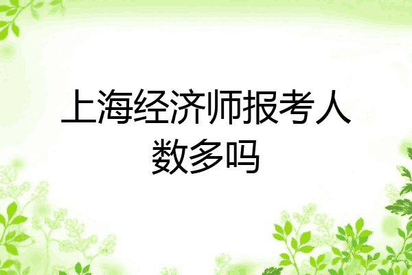 上海经济师报考人数多吗