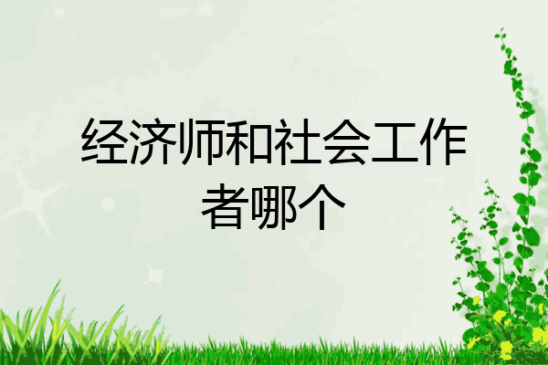 经济师和社会工作者哪个