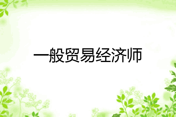 一般贸易经济师