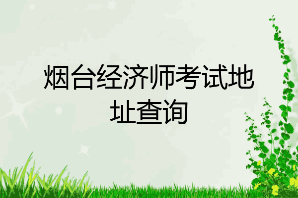 烟台经济师考试地址查询