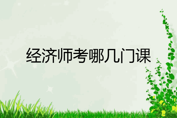 经济师考哪几门课