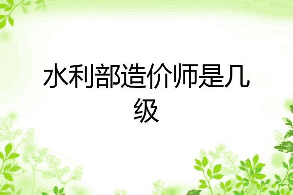 水利部造价师是几级