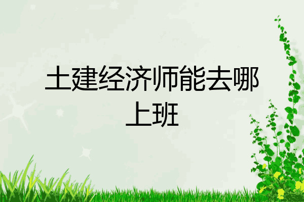土建经济师能去哪上班