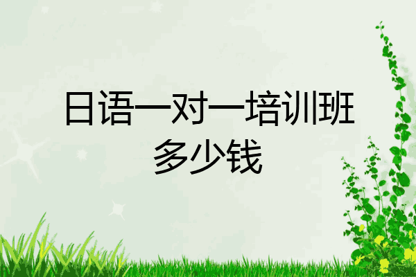 日语一对一培训班多少钱