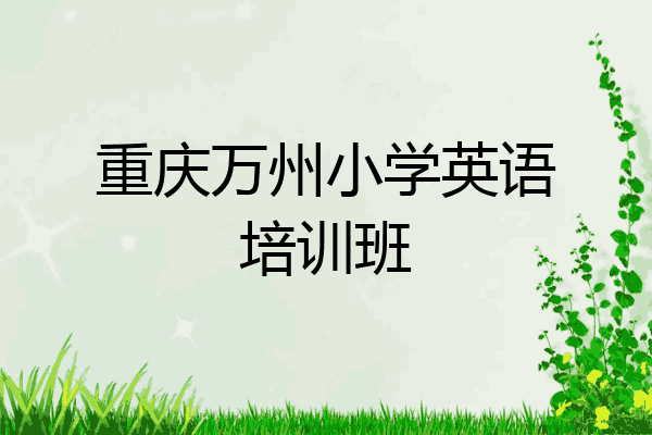 重庆万州小学英语培训班