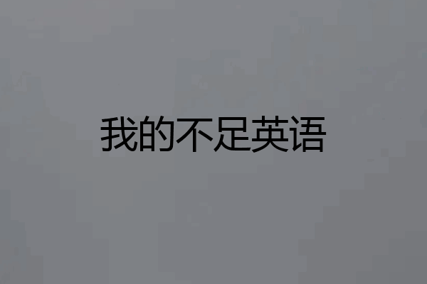 我的不足英语