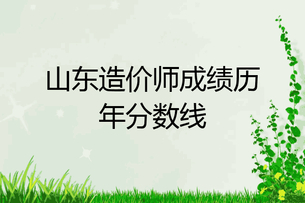 山东造价师成绩历年分数线