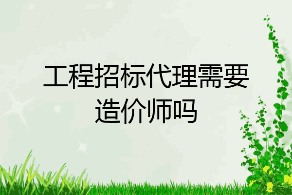 工程招标代理需要造价师吗