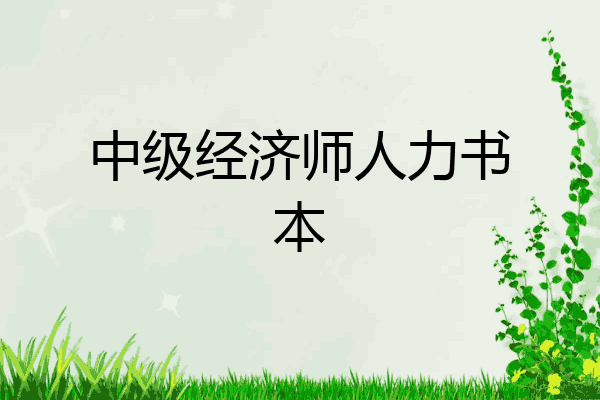 中级经济师人力书本